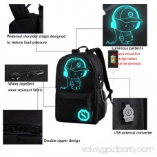 ENJOY Non-USB Charge Cool Boys School Backpack Luminous School Bag Music Boy Backpacks Gray